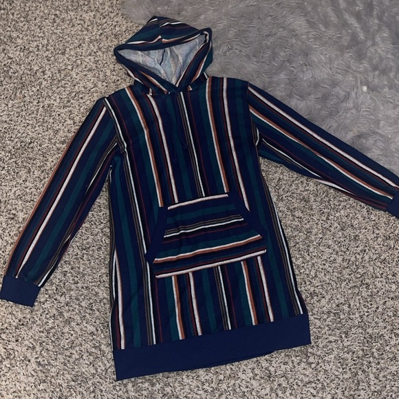 BeBop Jackets & Blazers - BeBop Multicolor Striped Hoodie